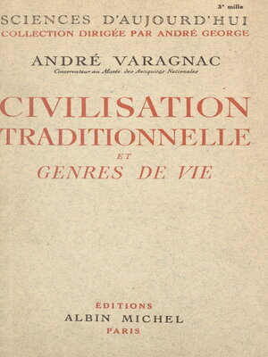 cover image of Civilisation traditionnelle et genres de vie